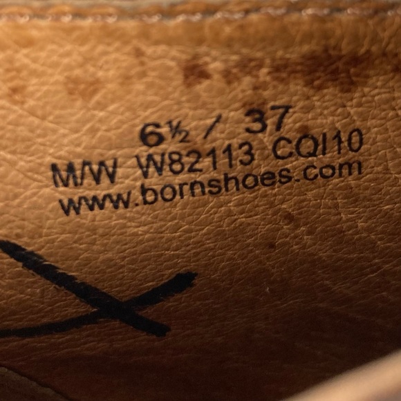 NFS Born Women’s Rachel Brown Leather Heeled Ankle Booties Size 6.5 / 37 - Picture 11 of 15